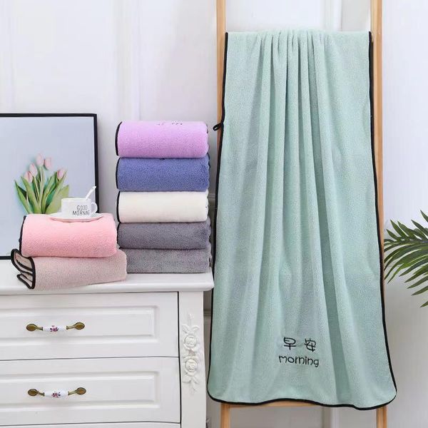 

towel oversized bath with no shedding than pure cotton absorbent towelling is cute for household women robe students