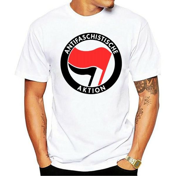 

men's t-shirts antifaschistische aktion t shirt antifa afa germany dutch, White;black