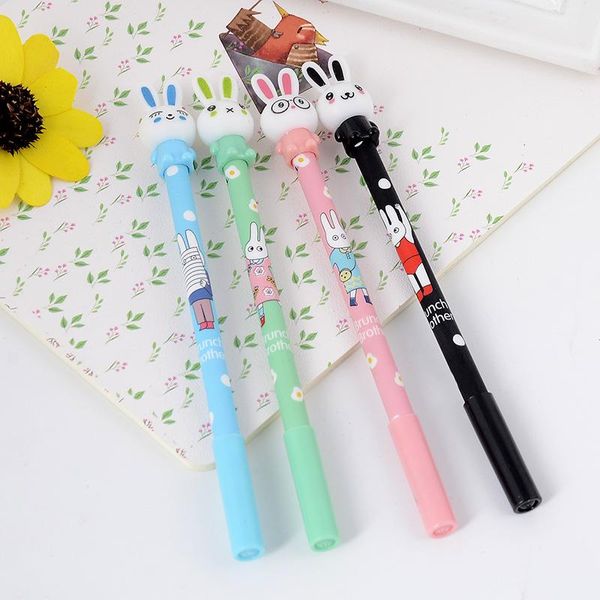 

gel pens 4pcs/set kawaii pattern pen 0.5mm black ink rod school office stationey supplies cute children gift