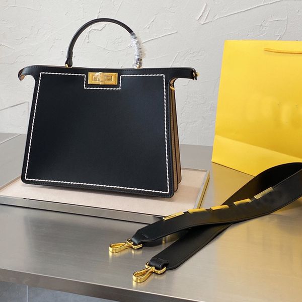 

women quality 35*25cm high tote leather high bag handbag strap fashion ff quality shop new detchable purse shoulder bags wallet bag gen oucg