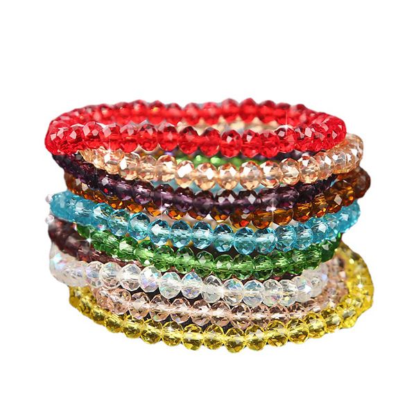 

beaded shiny strands sparkling imitation simple fashion sweet temperament crystal bracelet for women, Black