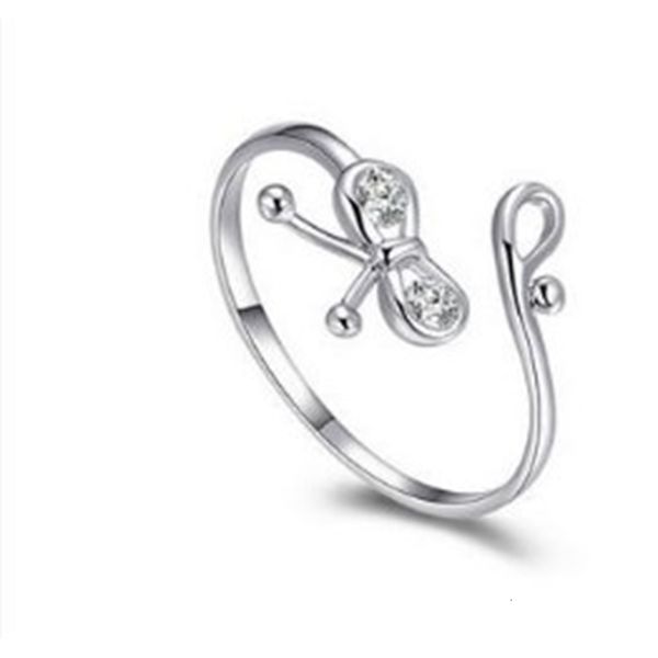 

crystal hollow 925 silver lady's ring all size (yt-jd ) djmjjk, Golden;silver