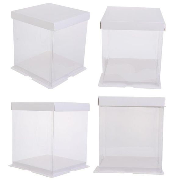 

4pcs cake packaging box container transparency wrapping gift wrap