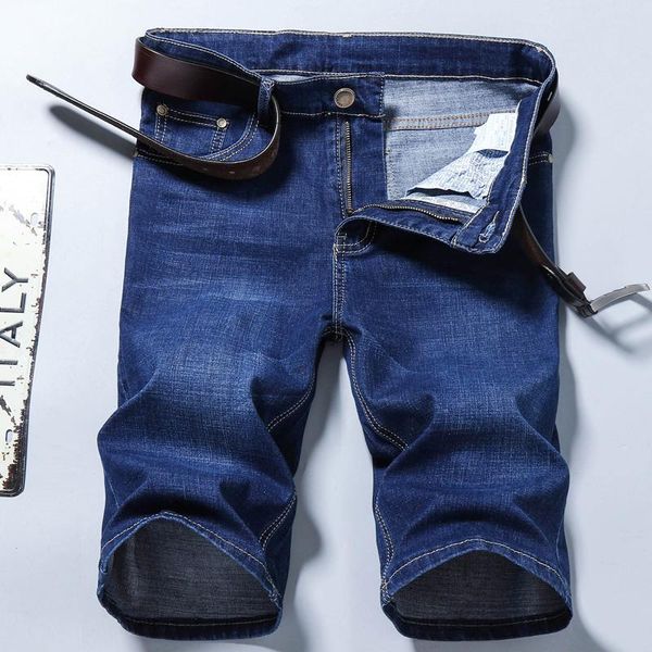 

2021summer new men's short ripped jeans fashion casual retro elastic denim shorts male brand clothes size 28-40, White;black