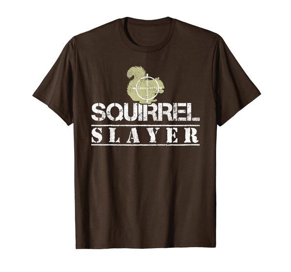 

squirrel slayer funny hunting tshirt for squirrel hunters, White;black
