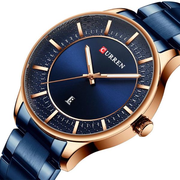

wristwatches curren 8347 brand clock men watch sport quartz watches waterproof steel strap wristwatch with date classic male, Slivery;brown