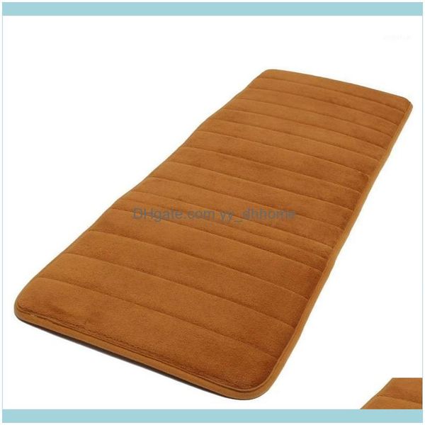 Mats Banyo Aesories Banyo Ev Bahçesi120x40cm Emici Slip Hafıza Köpük Mutfak Yatak Odası Kapı Zemin Mat Halı Halı Khaki1 Drop Deliv