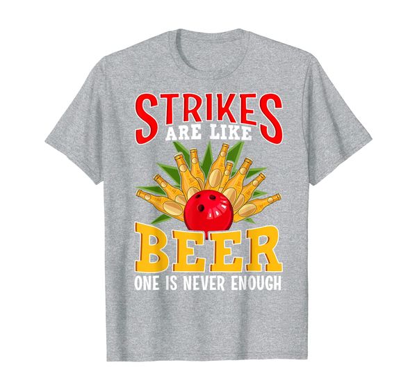 

funny humorous beer drinking bowling league gift t-shirt, White;black