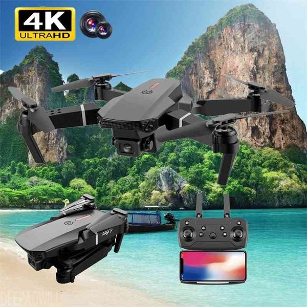 

2021 new mini drone e88 pro 4k hd dual camera visual positioning 1080p wifi fpv height preservation rc quadcopter boy toys