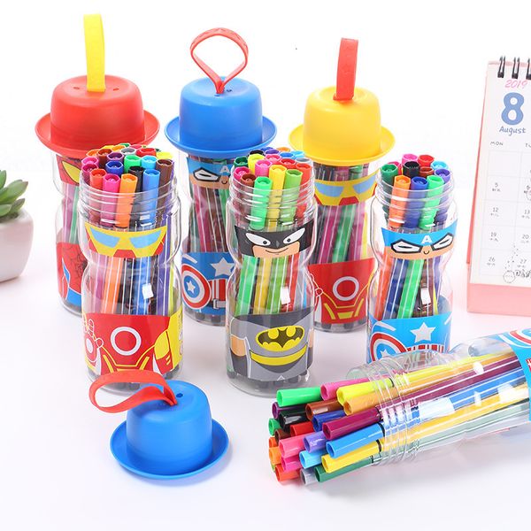 

painting pens children's watercolor painting brush set, Black;red