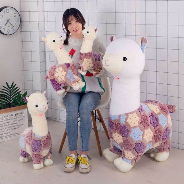 

cute cartoon doll of alpaca plush toy pillow children's gift, Blue