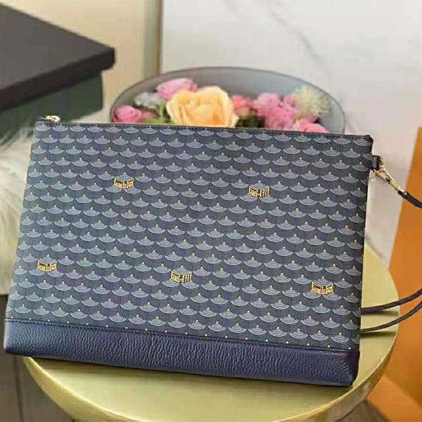 

2021 luxury designer mens faure le hand bag fish scale dogtooth male briefcase business clutch bags size 30x20cm