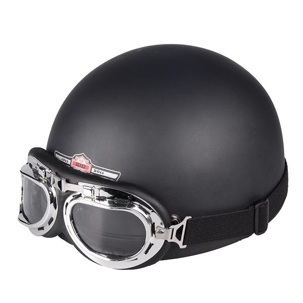 

motorcycle helmets vintage motorbike open face half motor scooter & visor goggles