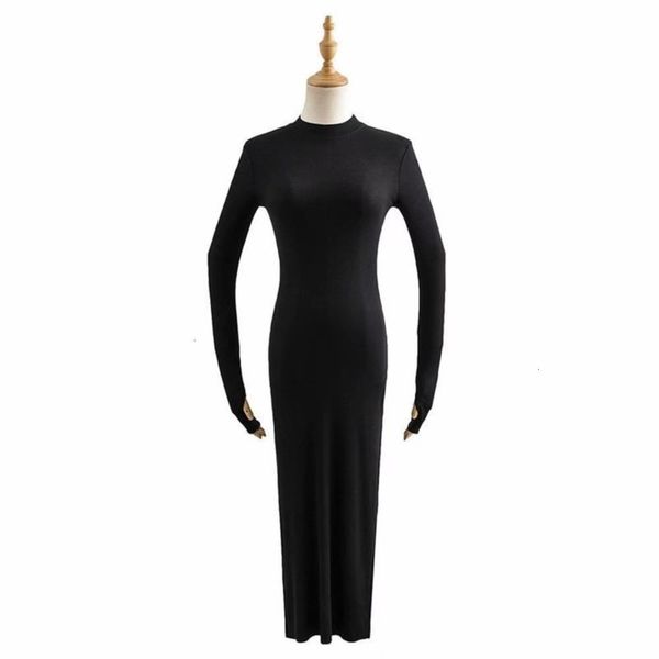 

skirt temperament spring 2021 new women's fashion slit high waist slim dress k712, Black;gray