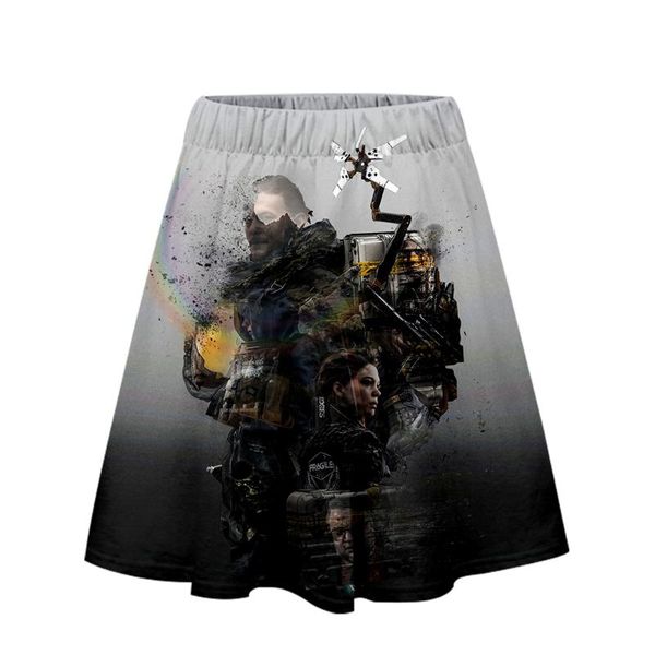 

skirts death stranding 3d printed women skirt fashion streetwear short 2021 arrival girls casual summer wear, Black