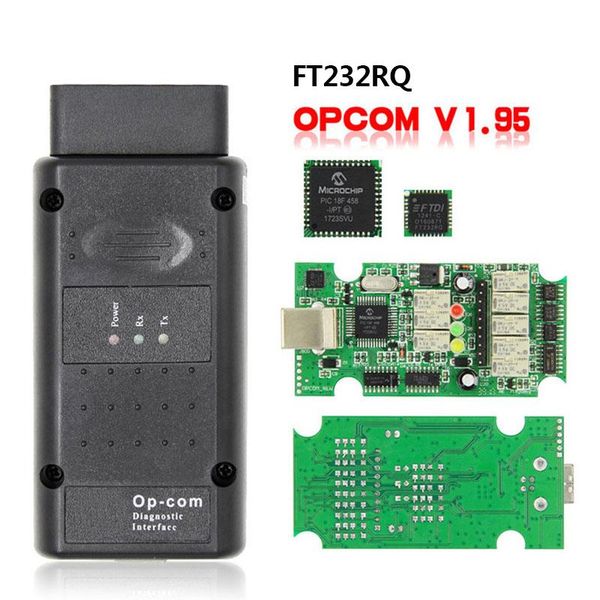 

1.95 op-com pic18f458 ftdi flash firmware update opcom for obd2 scanner car diagnostic tool cable support control tools