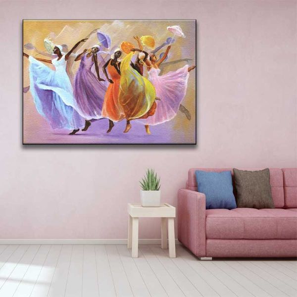 

paintings dancing girl digital oil painting abstract art picture by numbers on canvas home decor for living room 50*40cm unique gift