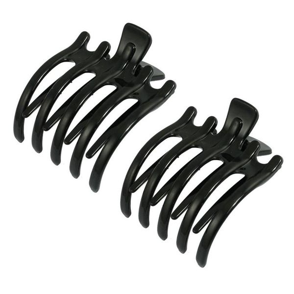 

hair accessories auau-2 pcs black plastic pin crimp claw clips for women girls