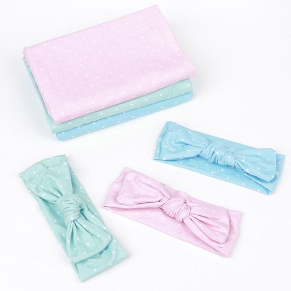 

blankets & swaddling 2 pcs/set born baby receiving dot blanket headband set infant swaddle wrap sleeping bag hair band kit