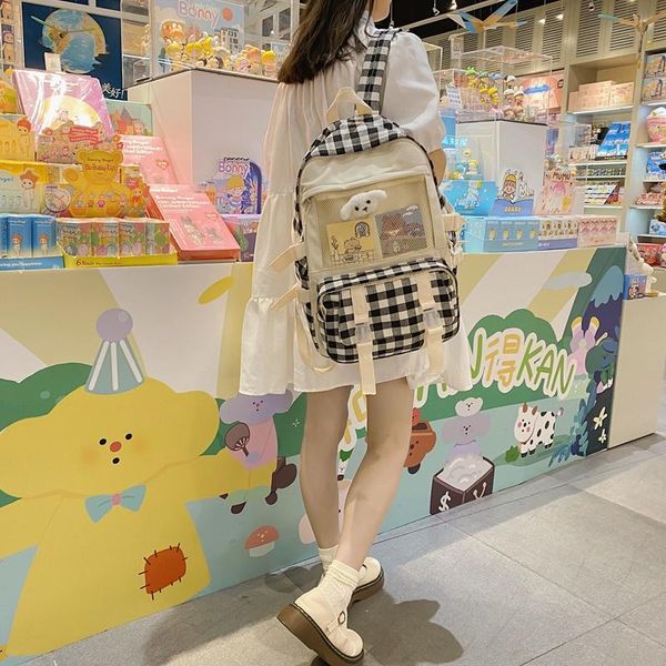 

backpack kawaii multi-pocket women waterproof travel bag female high capacity for teenage anti-theft laptop