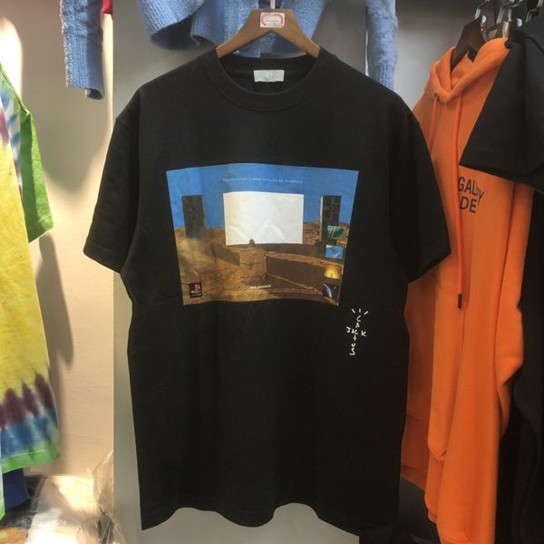 

2021 new heavy fabric travis scott cactus jack t-shirt men women vintage tee oversized harajuku a3rg, White;black