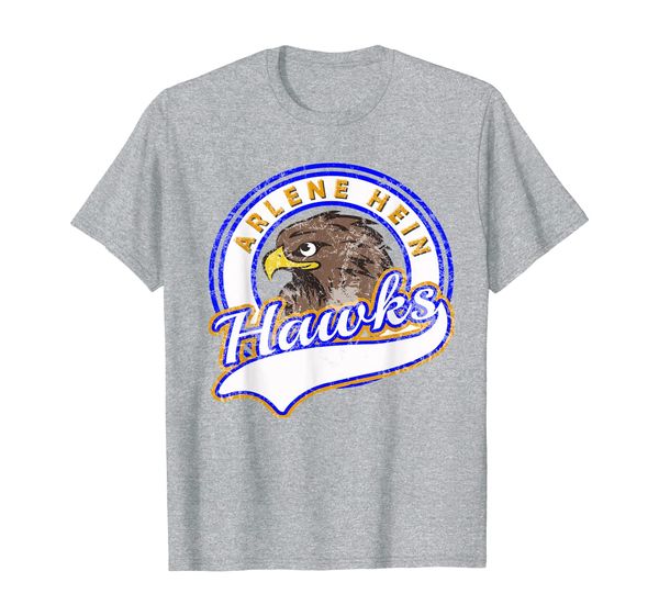 

elementary school hawks t shirt, White;black
