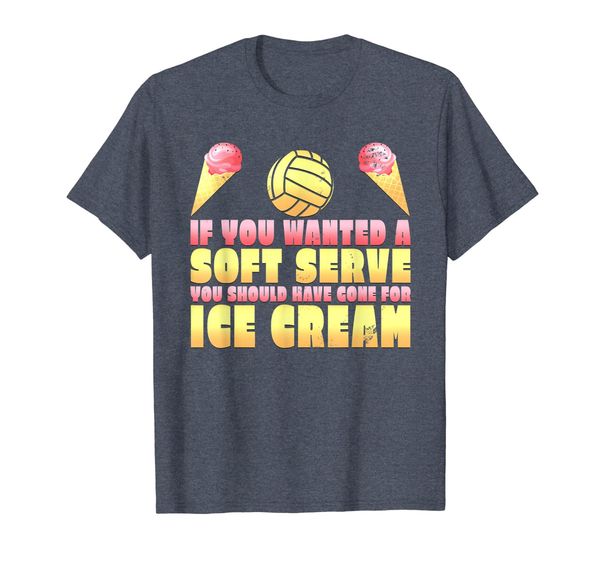 

if you wanted a soft serve ice cream volleyball shirt, White;black