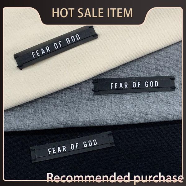 

fear of streetwear pullovers winter logo towel embroidery hooded hoody god sweaters fleece fg woman hiphop men kanye man hoodies essent fqqc, Black