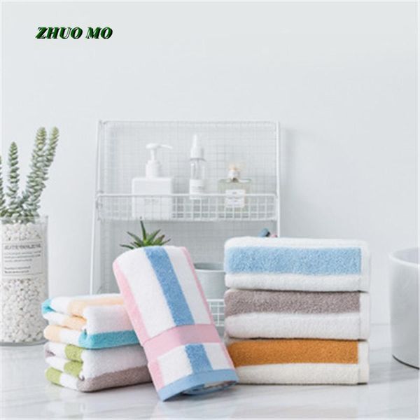 

towel 2pcs stripe face bathroom 100% cotton strong 34*76cm absorbent gift hair dry hand home for adults baby shower s0369