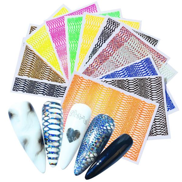 

nail art kits sticker snake pattern hollow set manicure mixed multifunctional tool