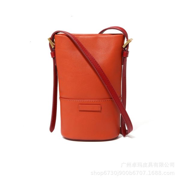 

handbag mobile phone bag cross leather women 2021 soft simple mini messenger small, Black;red