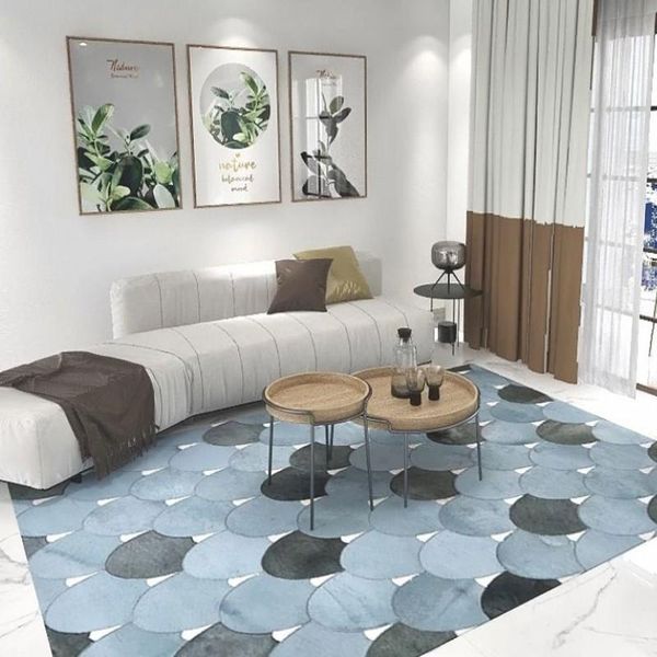 

semi-circles pattern real cowhide patchwork abstract art rug , big size american style cow leather decoration fur carpet