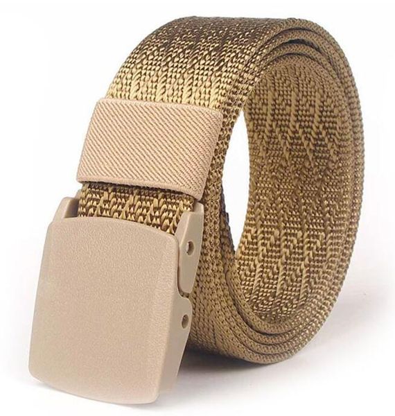 

belts men women canvas nylon belt fashion automatic buckle outdoor tactical cinturones military male strap waist, Black;brown