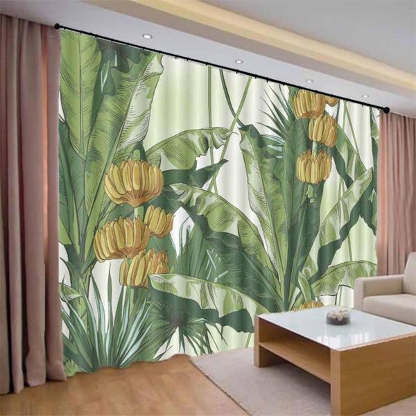 

curtain & drapes luxury european curtains custom window blackout plant leaves modern for bedroom
