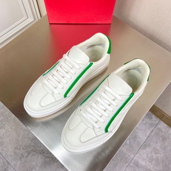 

men sneaker casual luxury designer shoes low leather sneakers ace bee stripes shoe walking sports trainers b21, Black