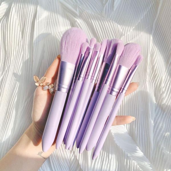 

makeup brushes 10pcs set wholesale professional eyeshadow powder eyeliner blush brush with a bag beauty tools maquiagem