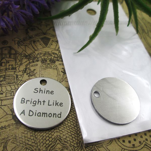 

40pcs--stainless steel charms"shine bright like a diamond" more style choosing diy pendants fo necklace, Bronze;silver