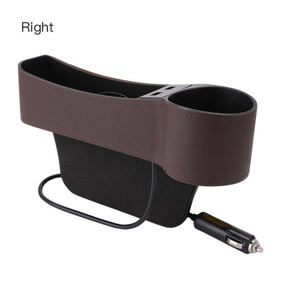 

car organizer storage pocket pu for stowing tidying durable black red usb charging brown ivory leather & abs materials