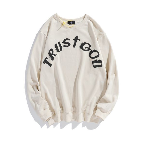 

autumn winter new kanye music festival limited apricot men's and women's casual terry sweater, Black