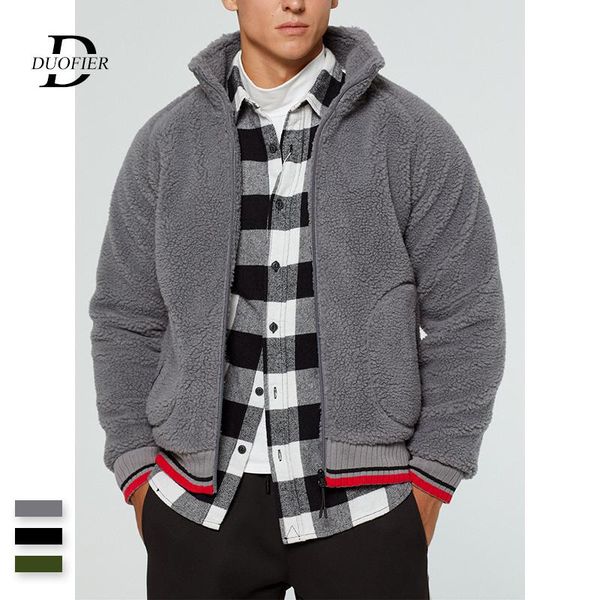 

men's hoodies & sweatshirts men fleece fad winter warm teddy bear hooded mens long sleeve casual jackets oversize outwear zipper coats, Black