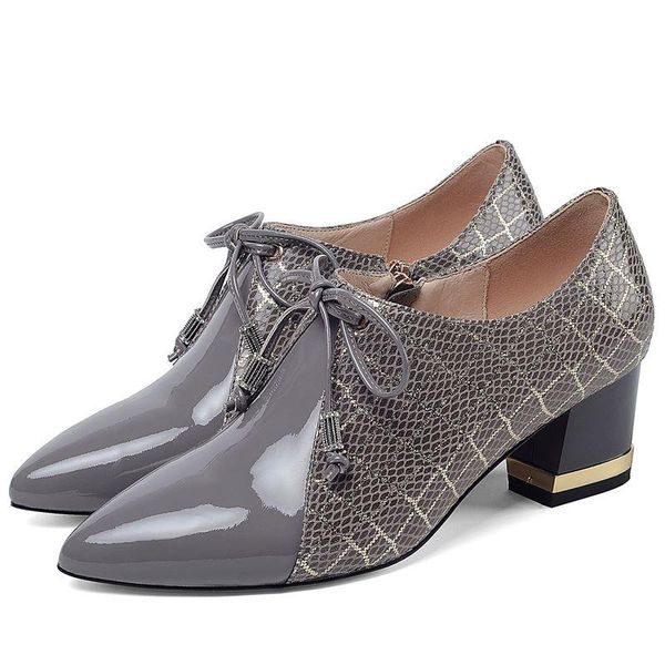 

dress shoes two kinds of genuine leather high heel spring autumn pointed toe women heels comfortable frenulum, Black