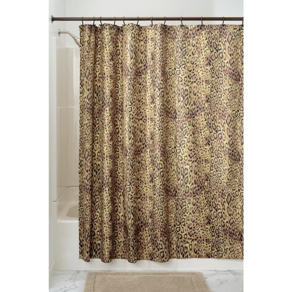 

shower curtains cheetah print fabric bathroom curtain - 72" x 72", brown