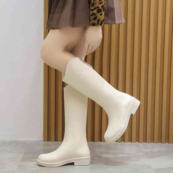 

boots high-heeled designer mid-heel boots mujer casual fashion women's 2022 warm gothic chunky snow platform chelsea wqyv, Black