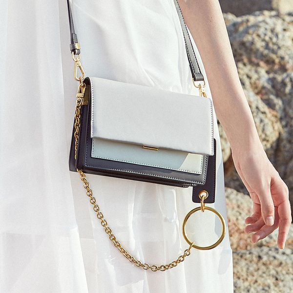 

2021 new retro simple handbag slanting ladys bag