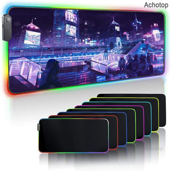 

mouse pads & wrist rests neon pixel gaming mats xxl rgb pad gamer desk mat mousepad large extended rubber soft solid keyboard mause