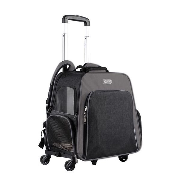 

cat carriers,crates & houses carrier bag breathable pet backpack portable carrying for dogs large space trolley travel