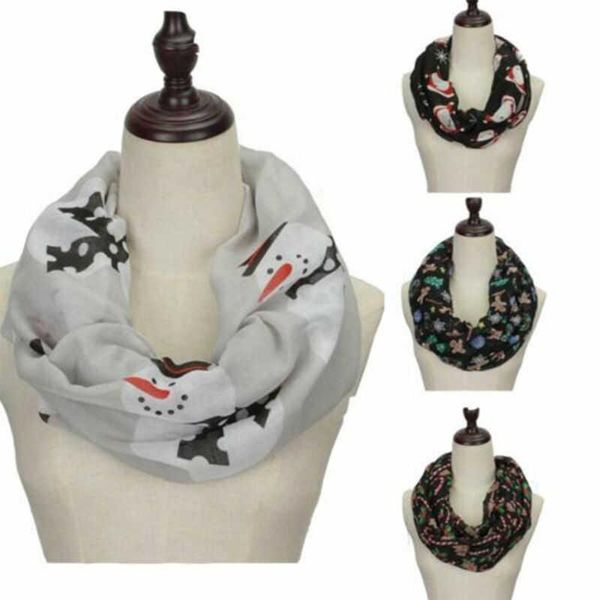 

scarves christmas uk cotton snowman print scarf cartoon fawn bear bib, Blue;gray