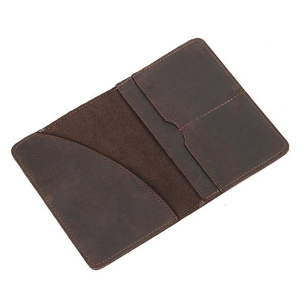 

card holders 2021 travel business real cow genuine leather passport cover men holder case driver license tickets wallet coin bag, Brown;gray
