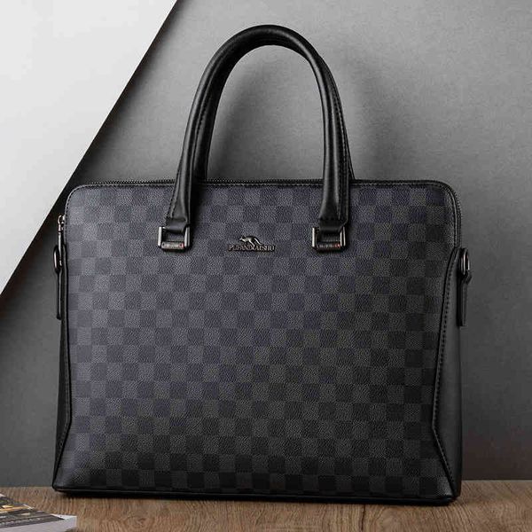 

handbag men's business briefcase single shoulder messenger tide brand pvc multi-layer