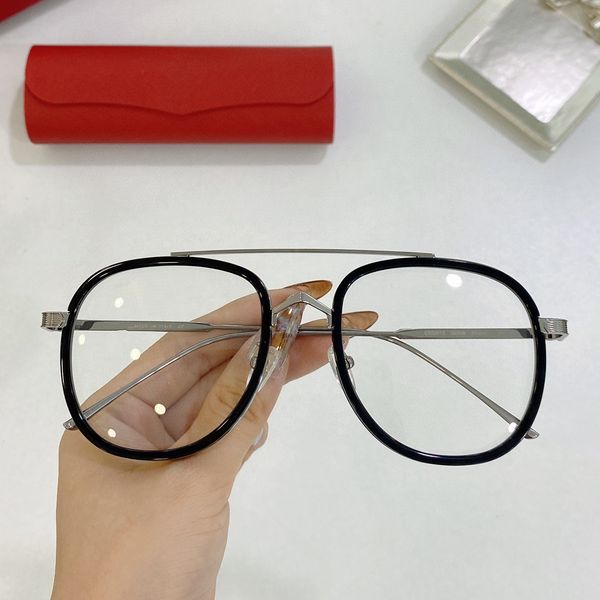 

optical eyeglasses for men and women retro style 0251s anti-blue light lens oval plate gull frame with box, White;black